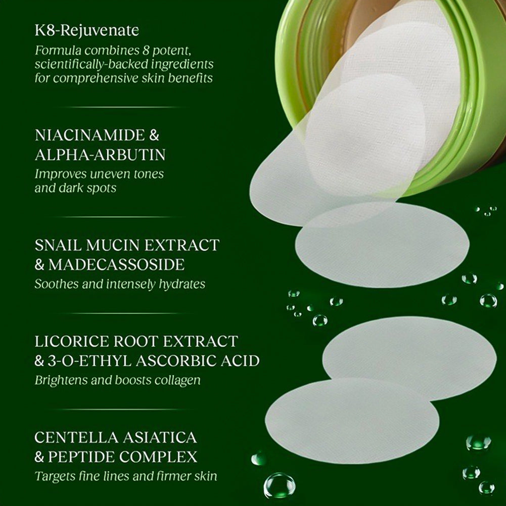 Korean Snail Mucin Hydrating Anti-Aging Pads
